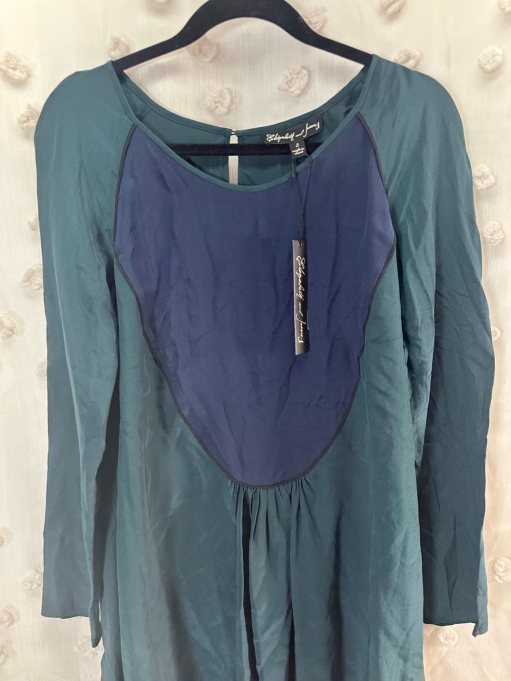 NWT Elizabeth and James Colorblock Suvi 100% Silk Mini Dress Size 2 - Picture 2 of 10